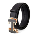 Genuine Leather Belt with Gift Box (Size - 130 CM) - Dark Brown