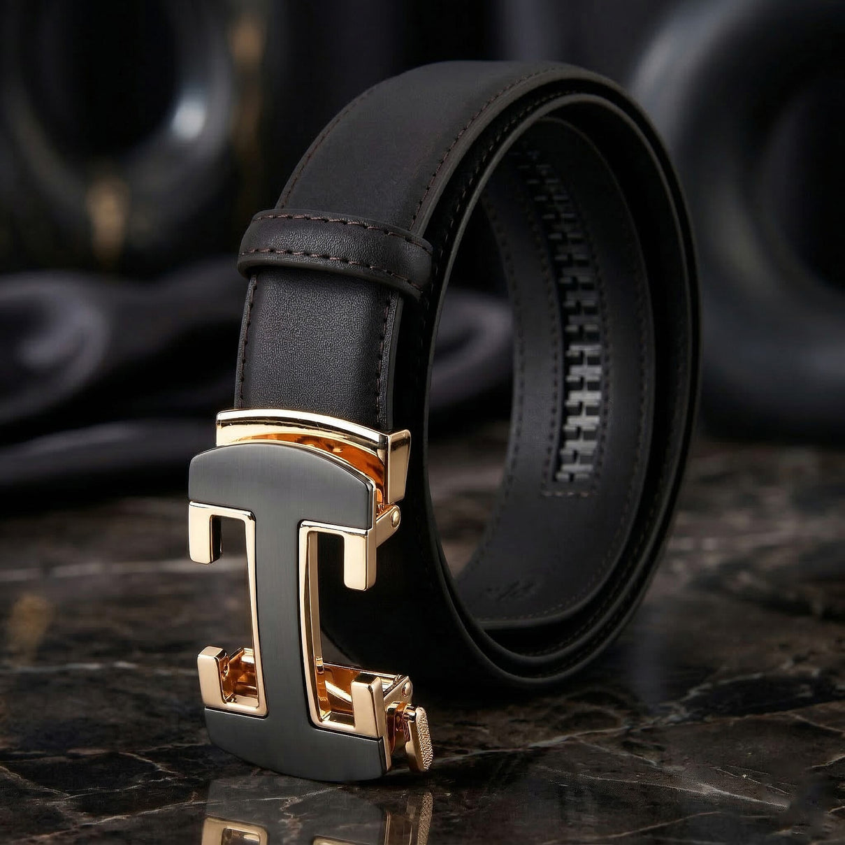 Genuine Leather Belt with Gift Box (Size - 130 CM) - Dark Brown 8426221 2