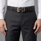 Genuine Leather Belt with Gift Box (Size - 130 CM) - Dark Brown