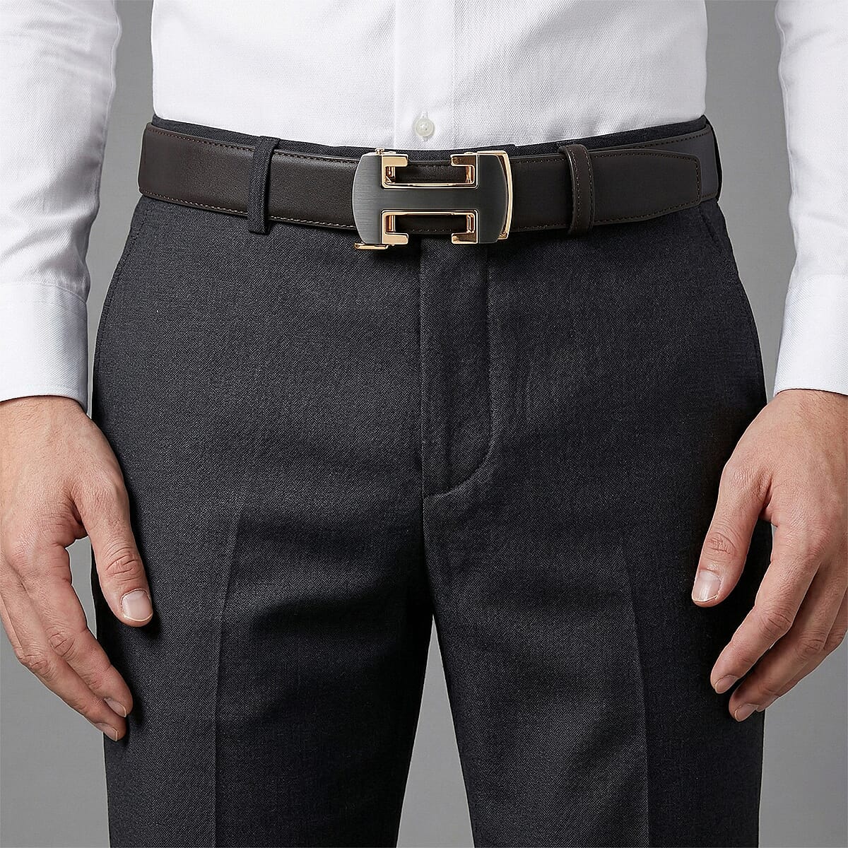Genuine Leather Belt with Gift Box (Size - 130 CM) - Dark Brown 8426221 3