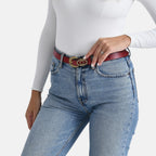 Genunine Leather Belt with Statement Buckle