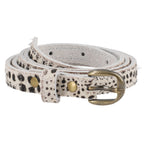 100% Genuine Hair on Leather Belt (Length -106 cm) - Black & White