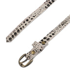 100% Genuine Hair on Leather Belt (Length -106 cm) - Black & White