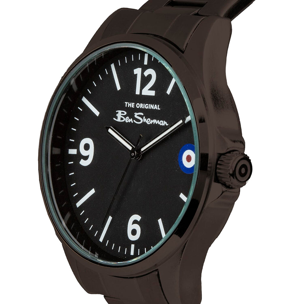 Ben Sherman Analog Watch with Black Stainless Steel Bracelet.
