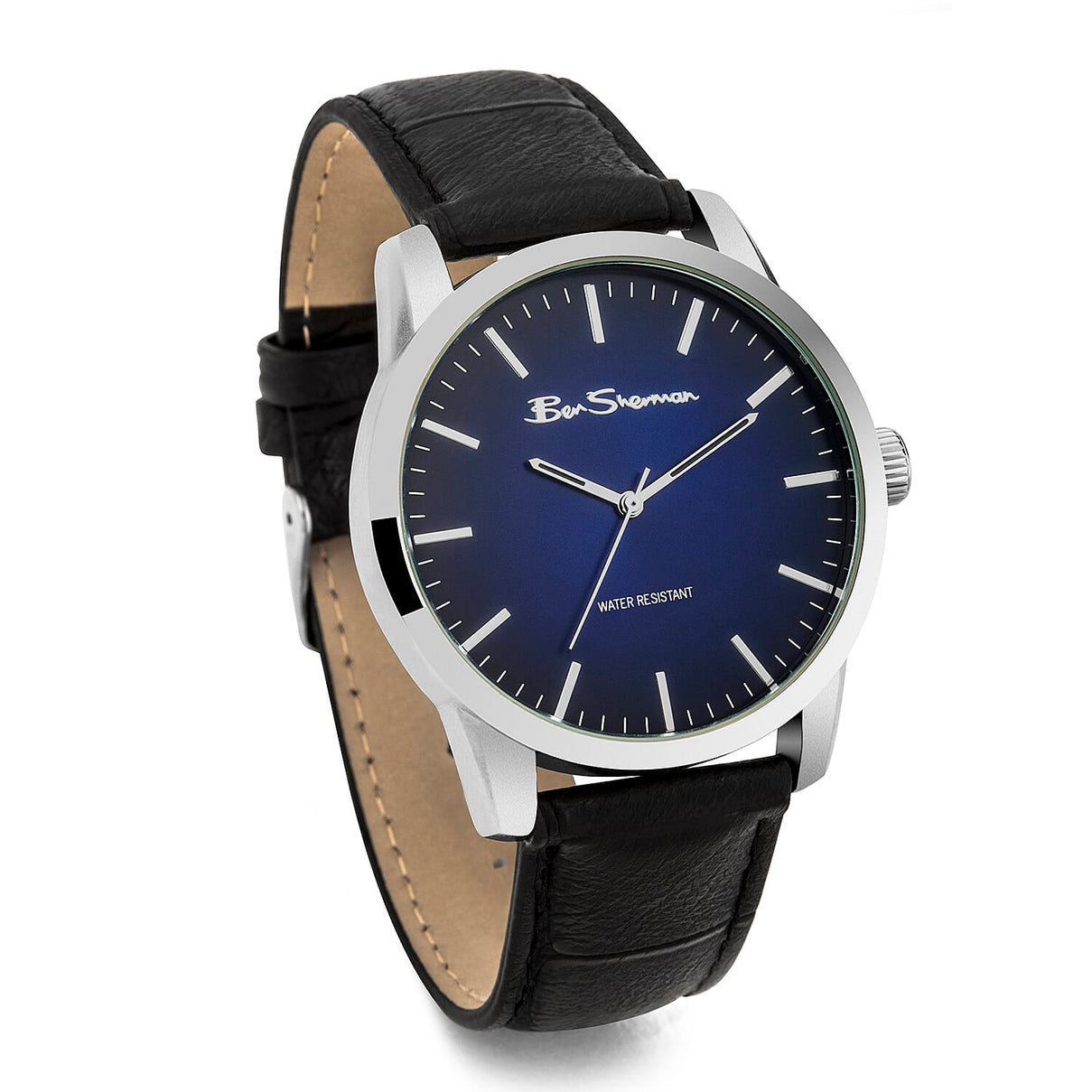 Ben Sherman Black Leather Strap Water Resistant Watch with Headphone Set 7732943 1