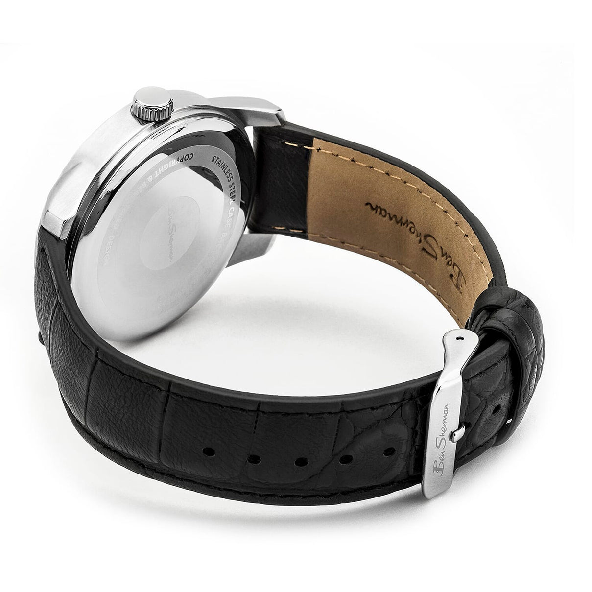 Ben Sherman Black Leather Strap Water Resistant Watch with Headphone Set 7732943 2