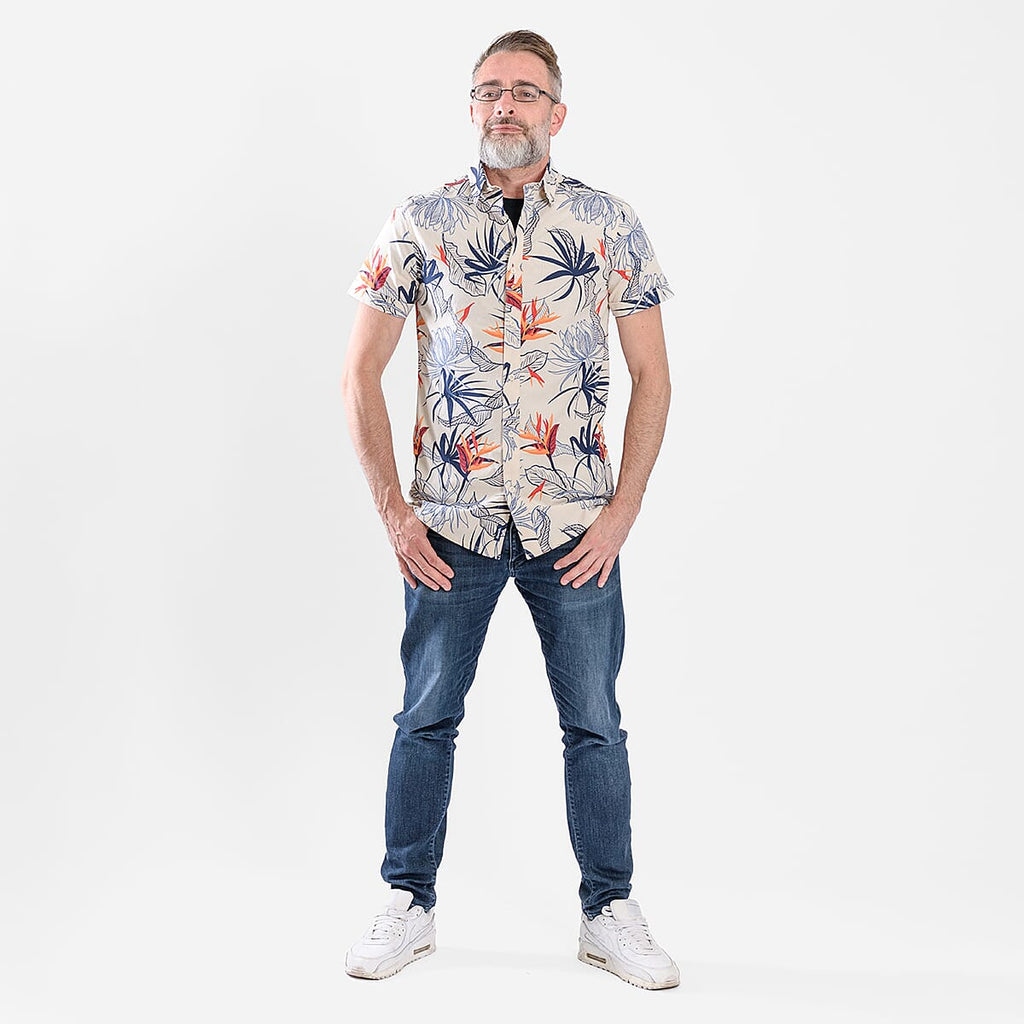 Bench Dexus Short Sleeve Shirt - Chalk L