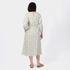 Closeout Deal Daisy Floral Printed Midi Dress (Size 10) - Sage