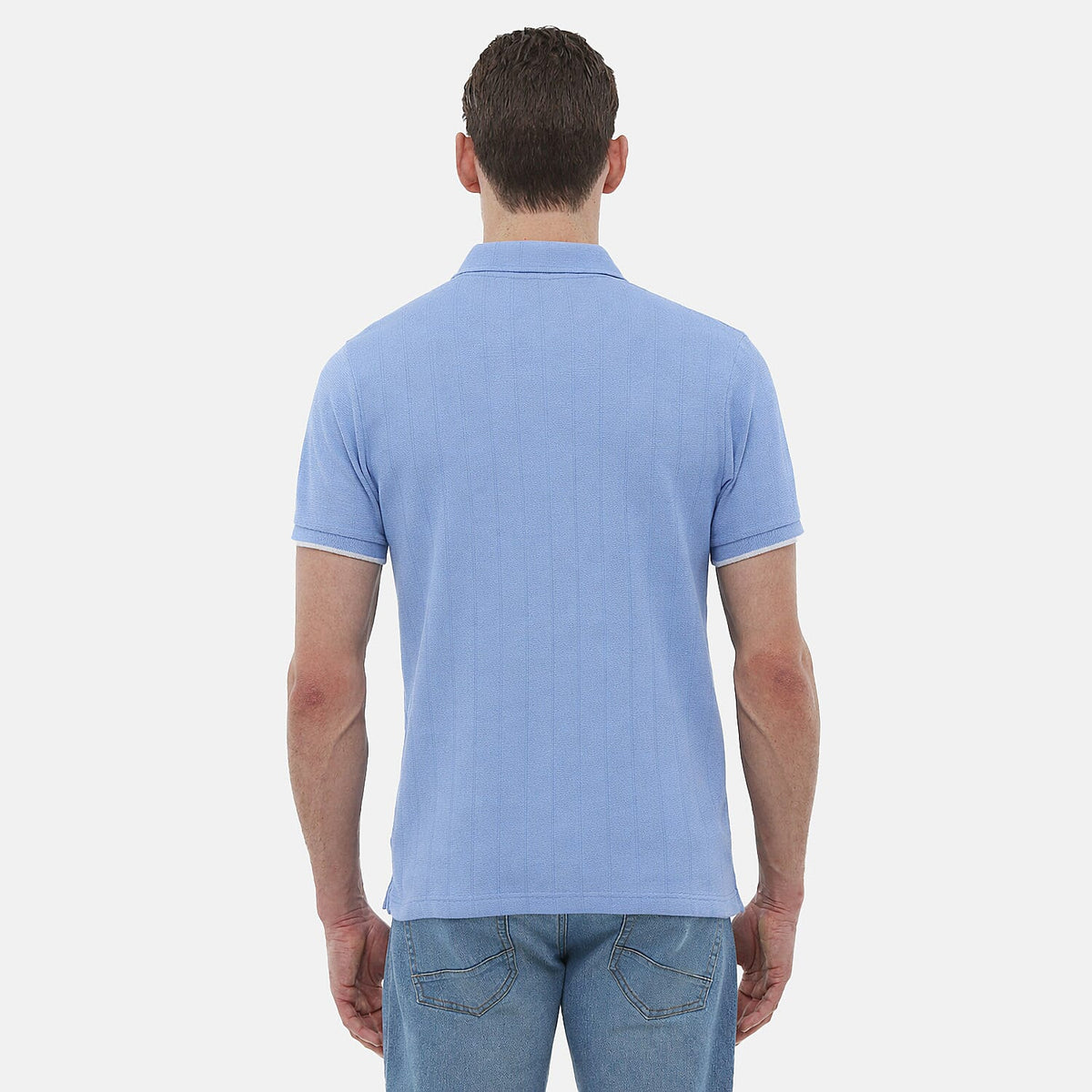 Bench Mens Cotton-Blend Quarter-Zip Textured Polo (Size XXL) - Blue V32754362 1