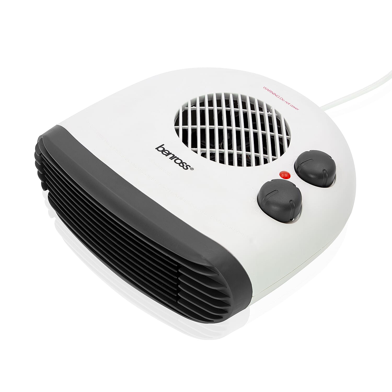 Benross Low Noise Heater Featuring Both Heating and Cooling Options with 3 Temperature Settings (Heat Output 2KW) - White and Grey 7681937 3