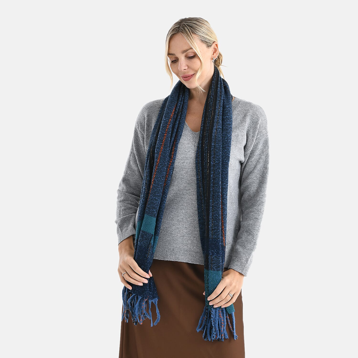 Jacquard Shawl for Women with Tassels 8270138 3