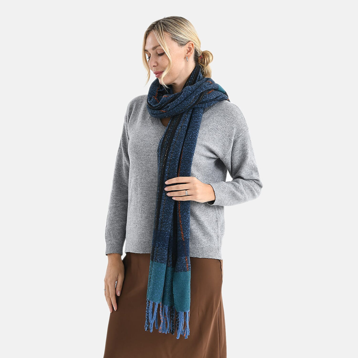 Jacquard Shawl for Women with Tassels 8270138 4