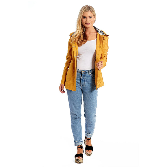 Betty Kay - Ladies Hooded Lightweight Woven Jacket (Size 14) - Mustard 7479995 1
