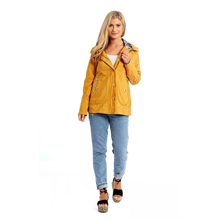 Betty Kay - Ladies Hooded Lightweight Woven Jacket (Size 14) - Mustard 7479995 2