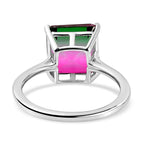 Bi-Colour Quartz Solitaire Ring in Sterling Silver 4.34 Ct.