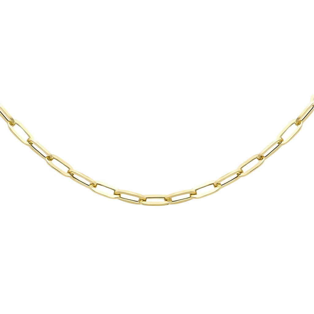 9K Yellow Gold Paperclip Necklace (Size - 30), Gold Wt. 8 Gms