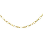 9K Yellow Gold Paperclip Necklace (Size - 30), Gold Wt. 8 Gms