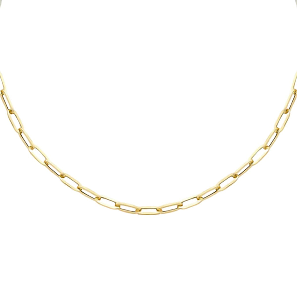 9K Yellow Gold Paperclip Necklace (Size - 30), Gold Wt. 8 Gms