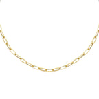 9K Yellow Gold Paperclip Necklace (Size - 30), Gold Wt. 8 Gms