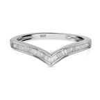 Biggest Closeout Diamond Offer 2024 - Designer Inspired Wishbone Natural White Diamond Ring in Platinum Overlay Sterling Silver