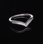 Biggest Closeout Diamond Offer 2024 - Designer Inspired Wishbone Natural White Diamond Ring in Platinum Overlay Sterling Silver