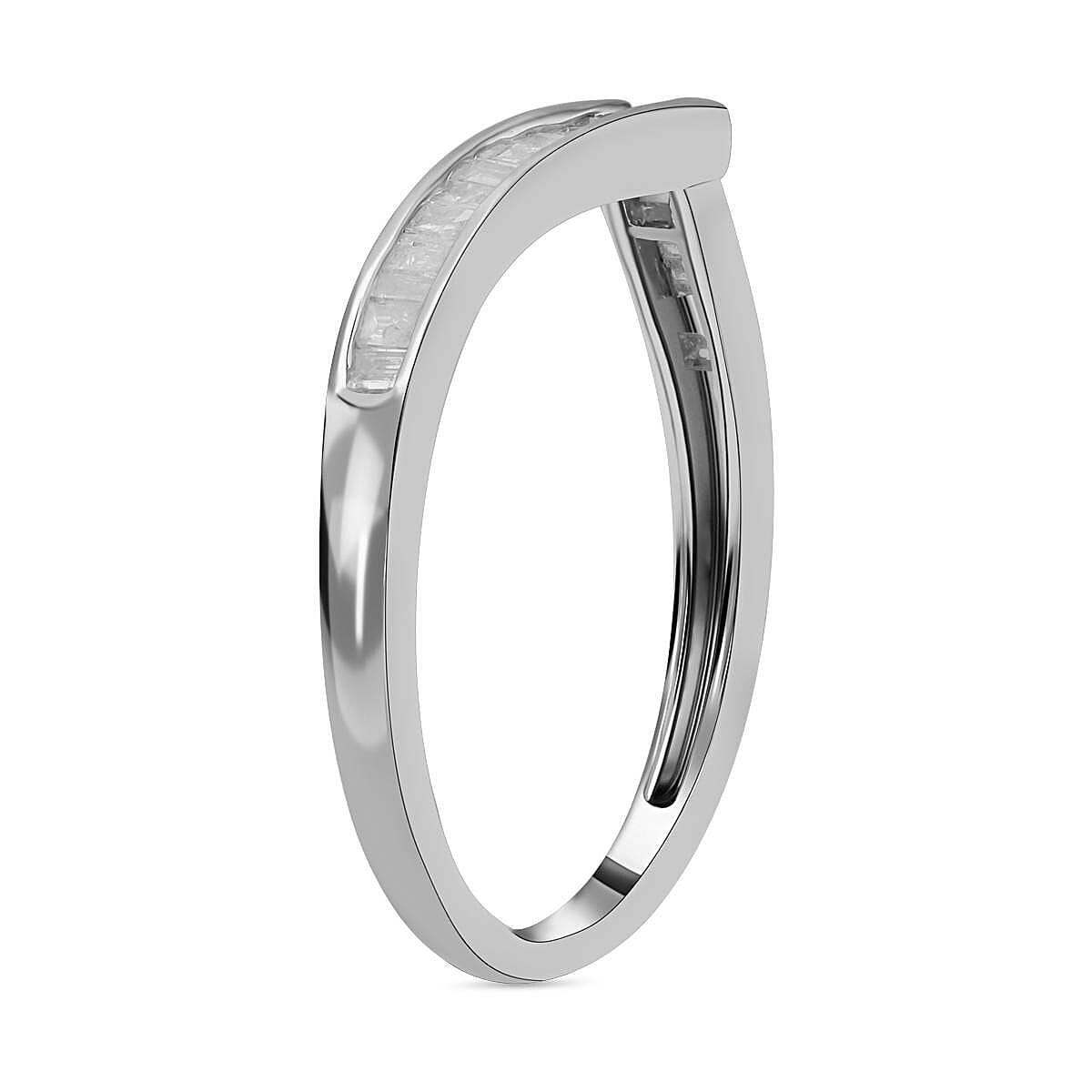 Natural White Diamond Wishbone Ring in Platinum Overlay Sterling Silver 7806428 3