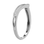 Biggest Closeout Diamond Offer 2024 - Designer Inspired Wishbone Natural White Diamond Ring in Platinum Overlay Sterling Silver