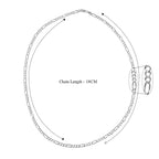 Biggest  Closeout -Mirror Finish Figaro Necklace in Silver (Size - 24)