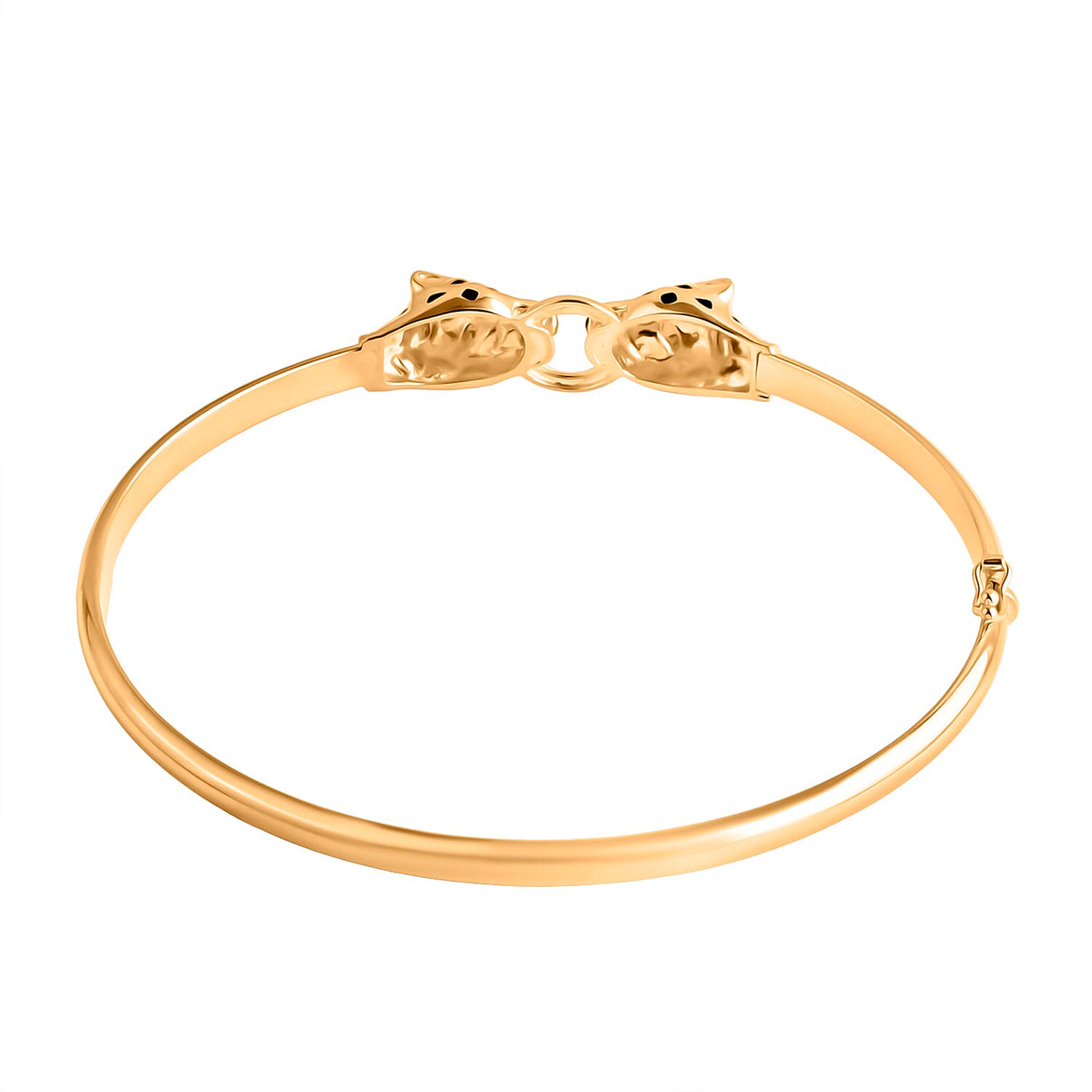 Designer Inspired Close Out - 9K Yellow Gold Enamelled Panther Bangle 7.5 Inch 8302694 5