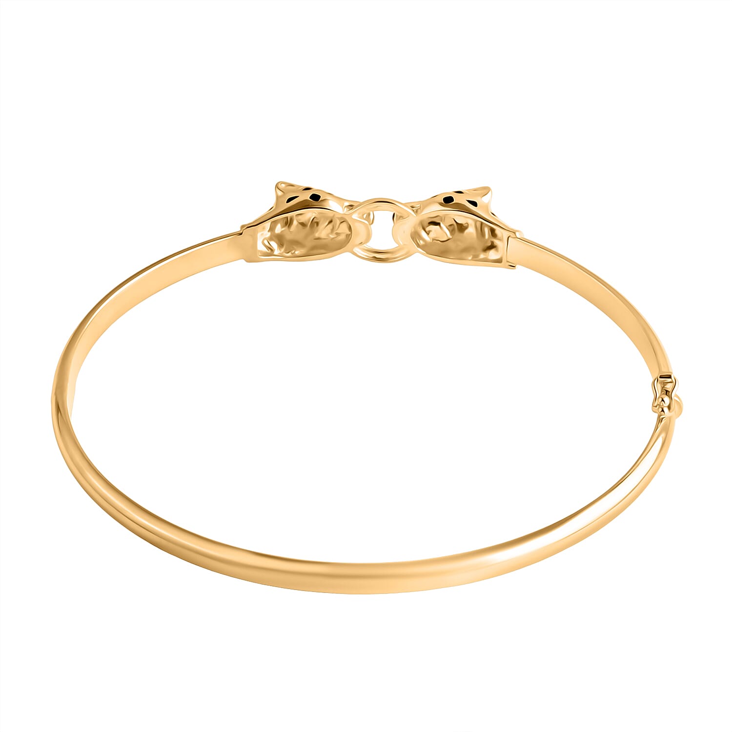 Designer Inspired Close Out - 9K Yellow Gold Enamelled Panther Bangle 7.5 Inch 8302694 5
