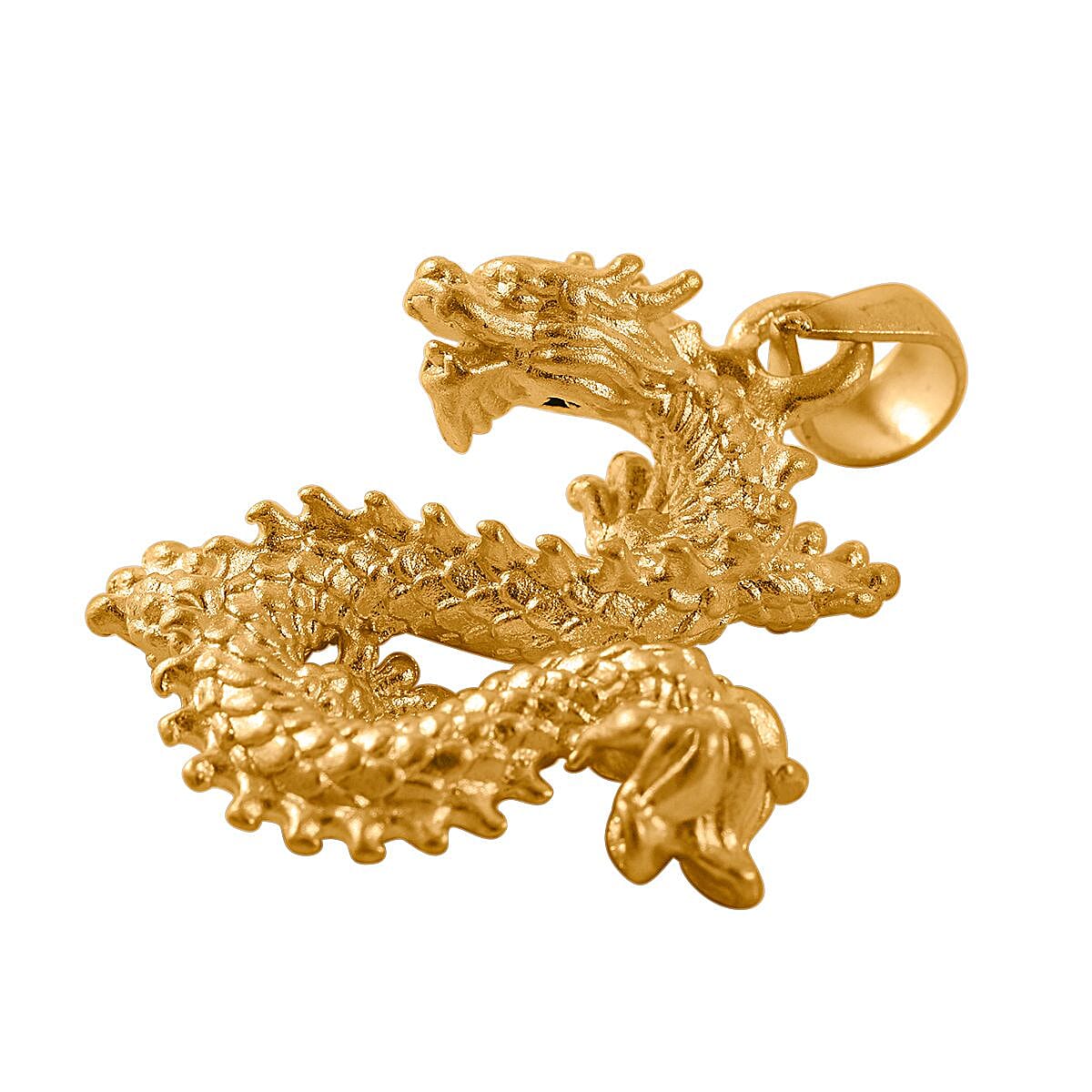 24K (99.99% Purity) Yellow Gold Large Dragon Pendant 7844438 11