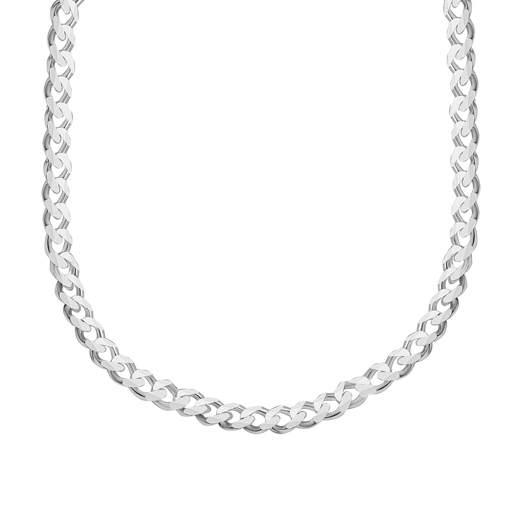 Italian Made Sterling Silver Diamond Cut Curb Necklace (Size - 22), Silver Wt. 37.50 Gms
