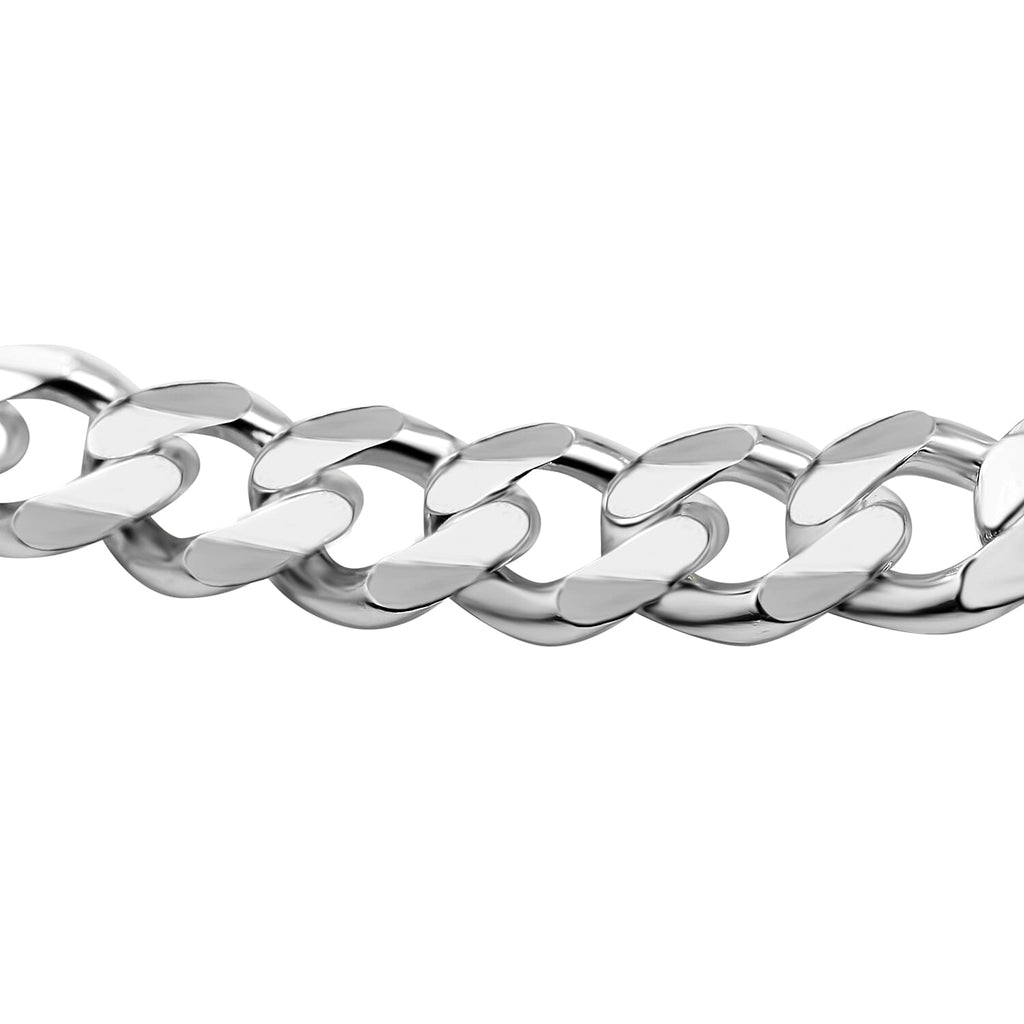Italian Made Sterling Silver Diamond Cut Curb Necklace (Size - 22), Silver Wt. 37.50 Gms