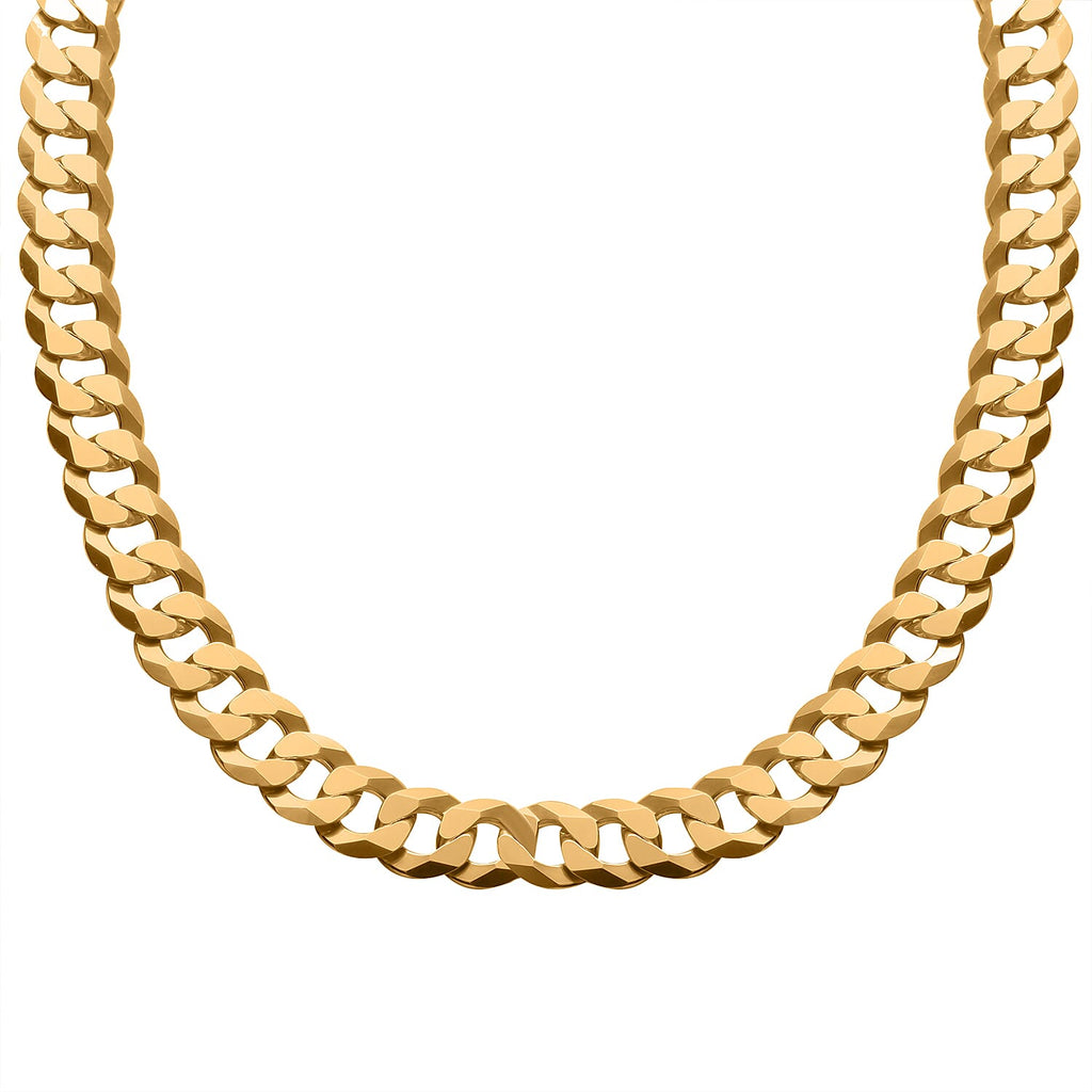 Biggest Silver Deal of 2024 - Italian Made Yellow Gold Plated Sterling Silver Flat Curb Necklace (Size - 20) With Lobster Clasp, Silver Wt. 55.70 Gms.