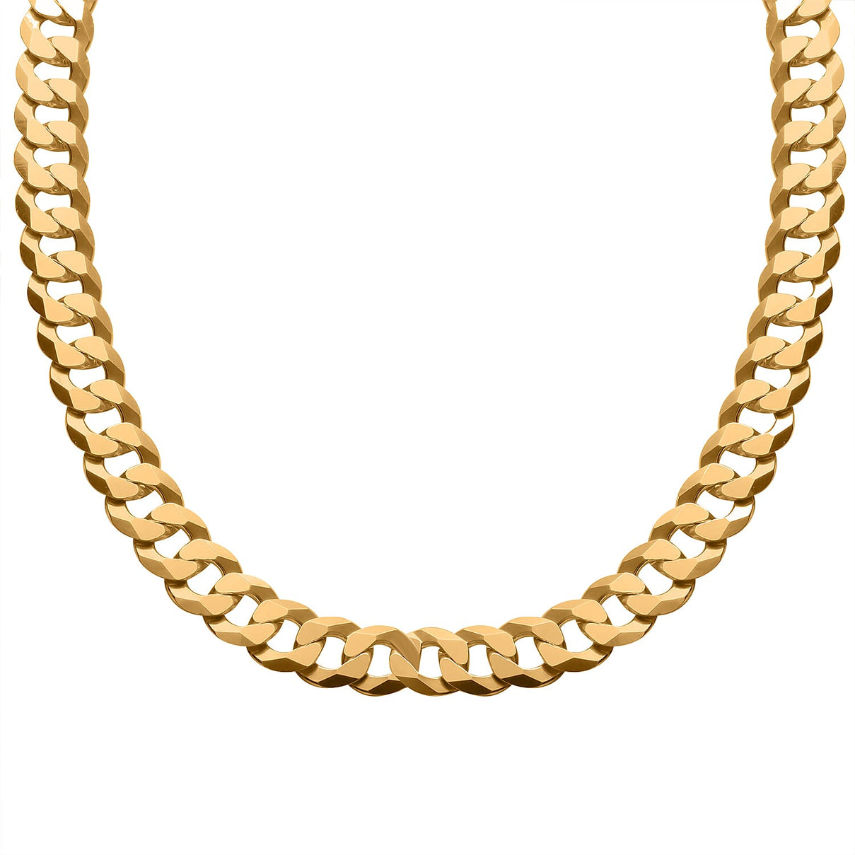 Biggest Silver Deal of 2024 - Italian Made Yellow Gold Plated Sterling Silver Flat Curb Necklace (Size - 20) With Lobster Clasp, Silver Wt. 55.70 Gms. 7969435 2