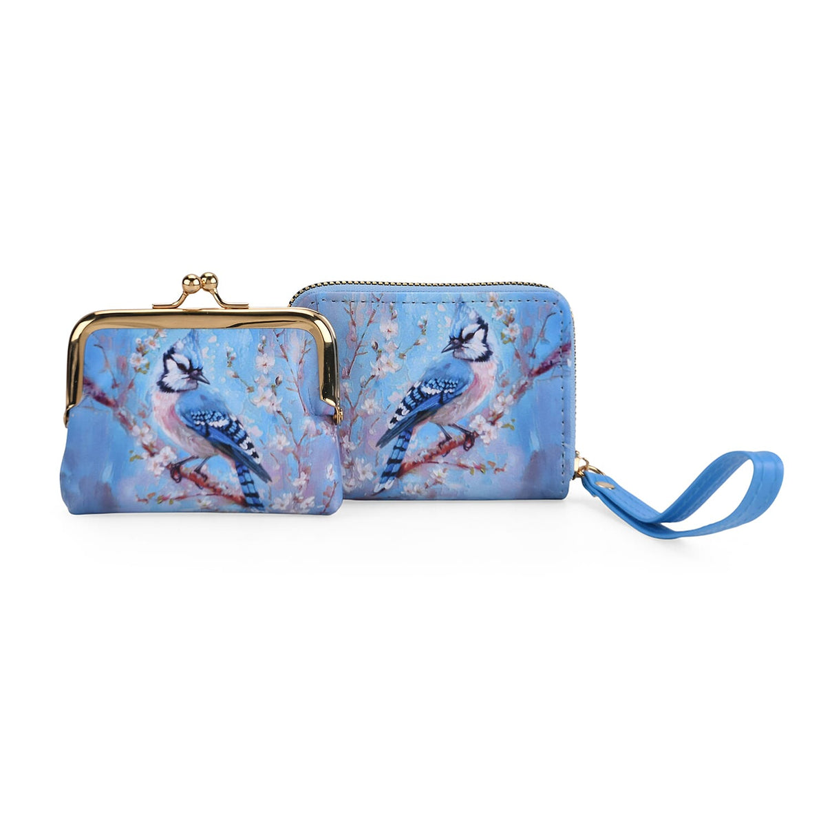 Bird Print RFID Wallet - Light Blue 8252695 0