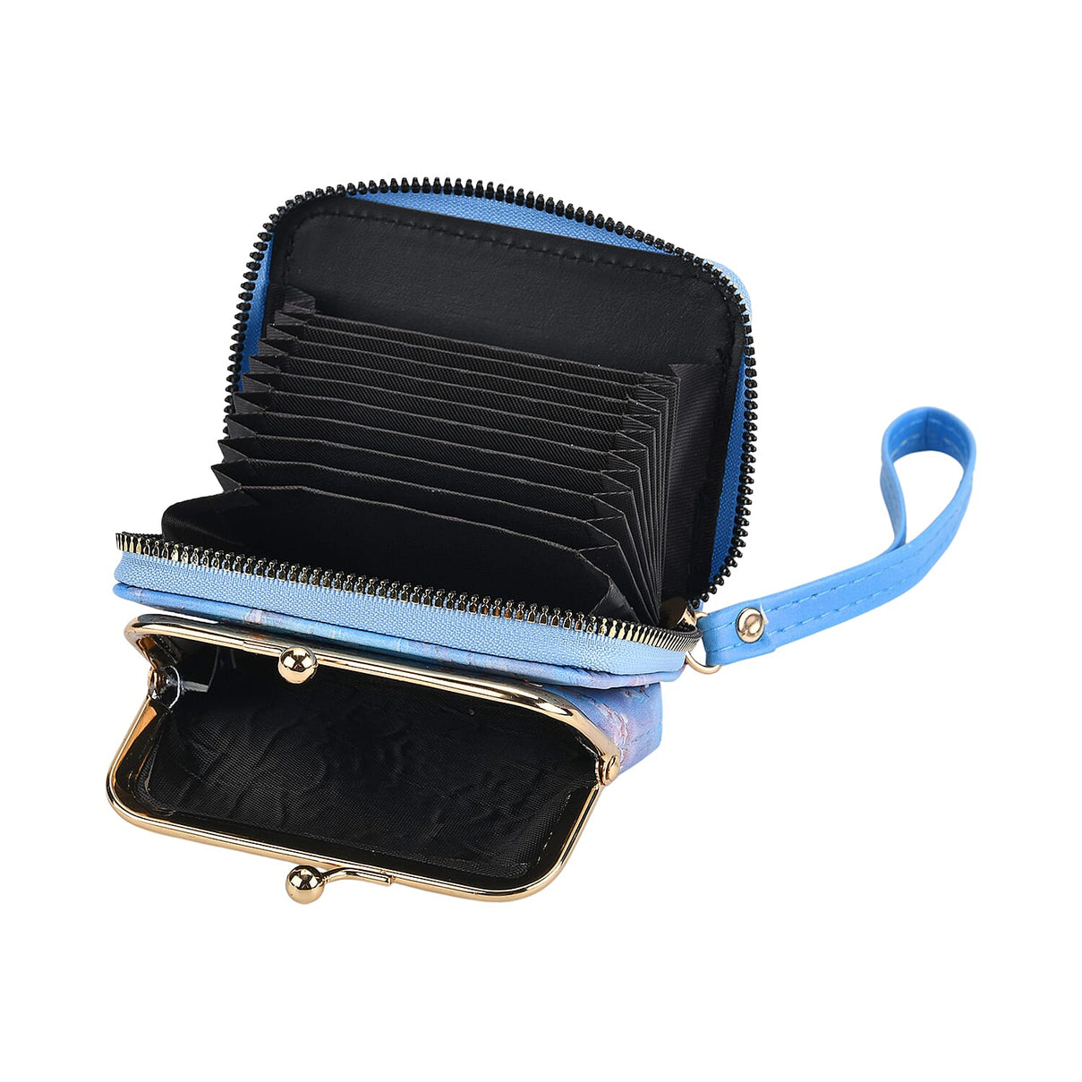 Bird Print RFID Wallet - Light Blue 8252695 7