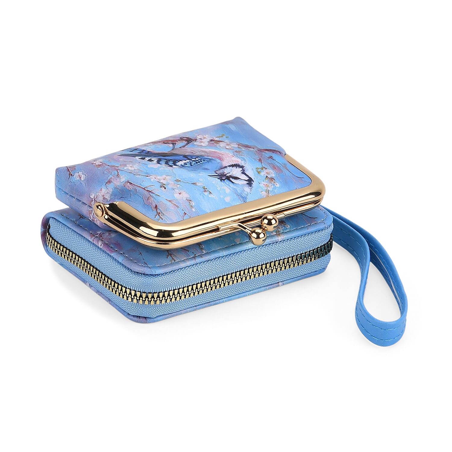 Bird Print RFID Wallet - Light Blue 8252695 9