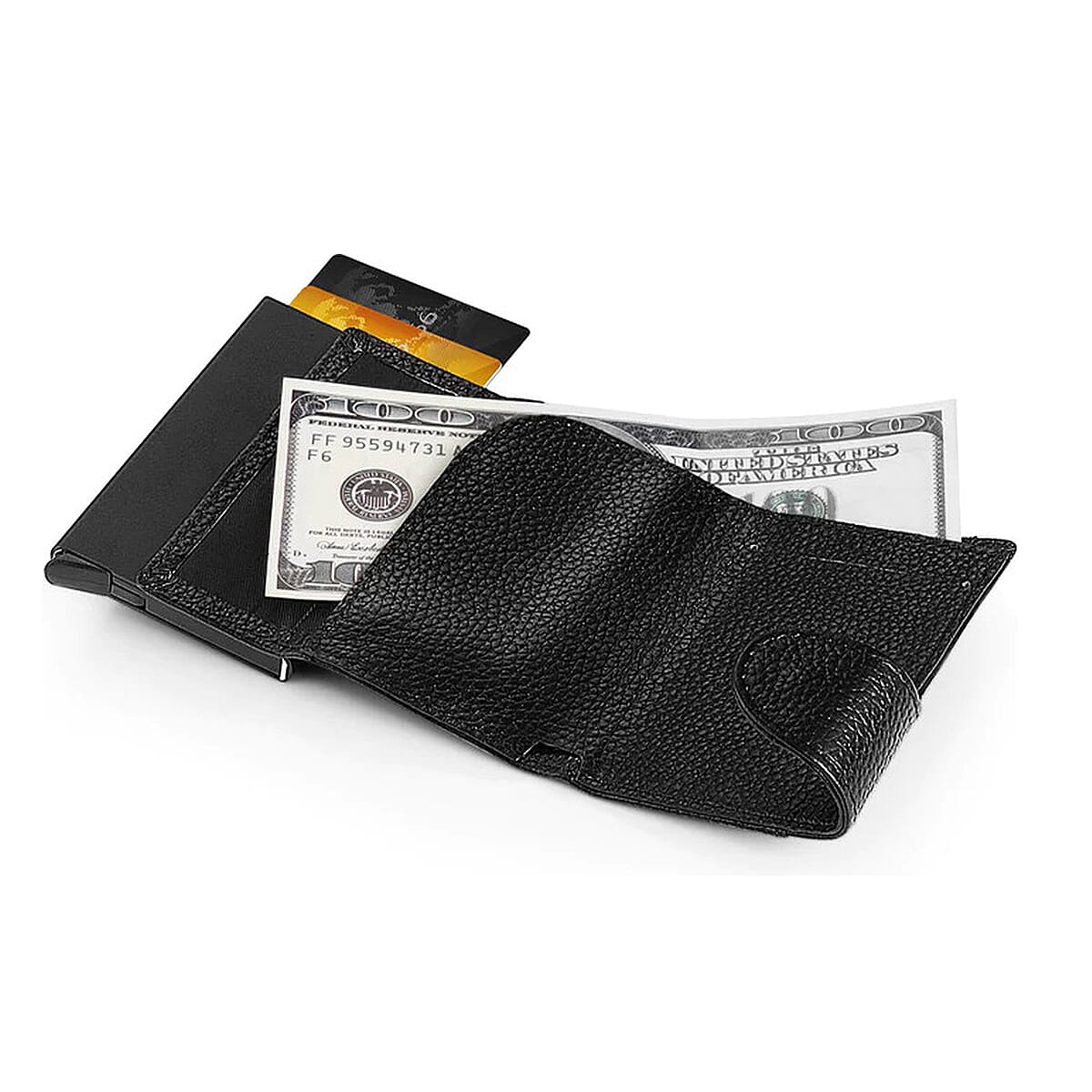 Closeout Deal - Bitmore 100% Leather RFID Protected Wallet - Black 8048518 2