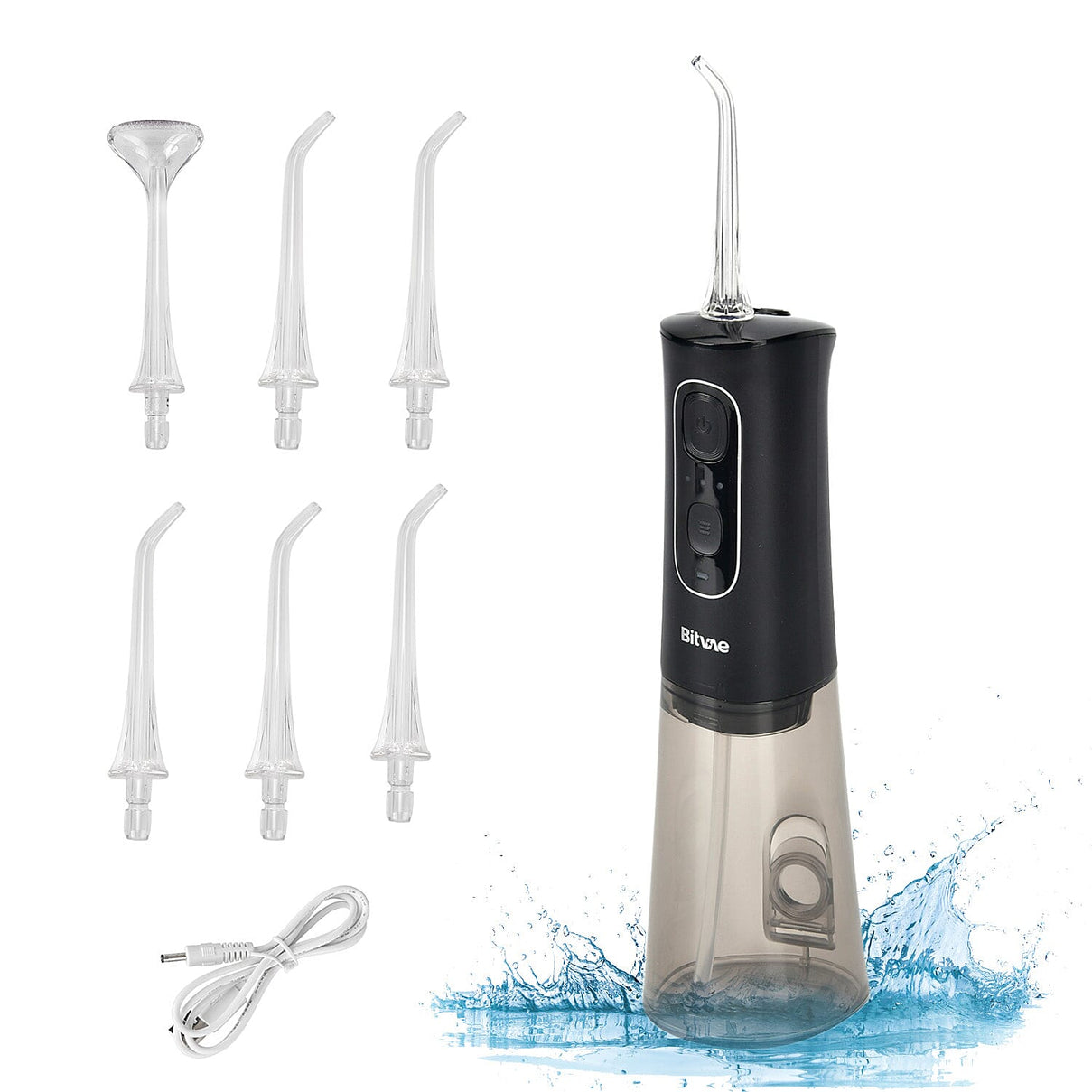 Bitvae Cordless Water Flosser with 5 Nozzles and Tongue Scraper - 3 Pressure Settings 7797949 0