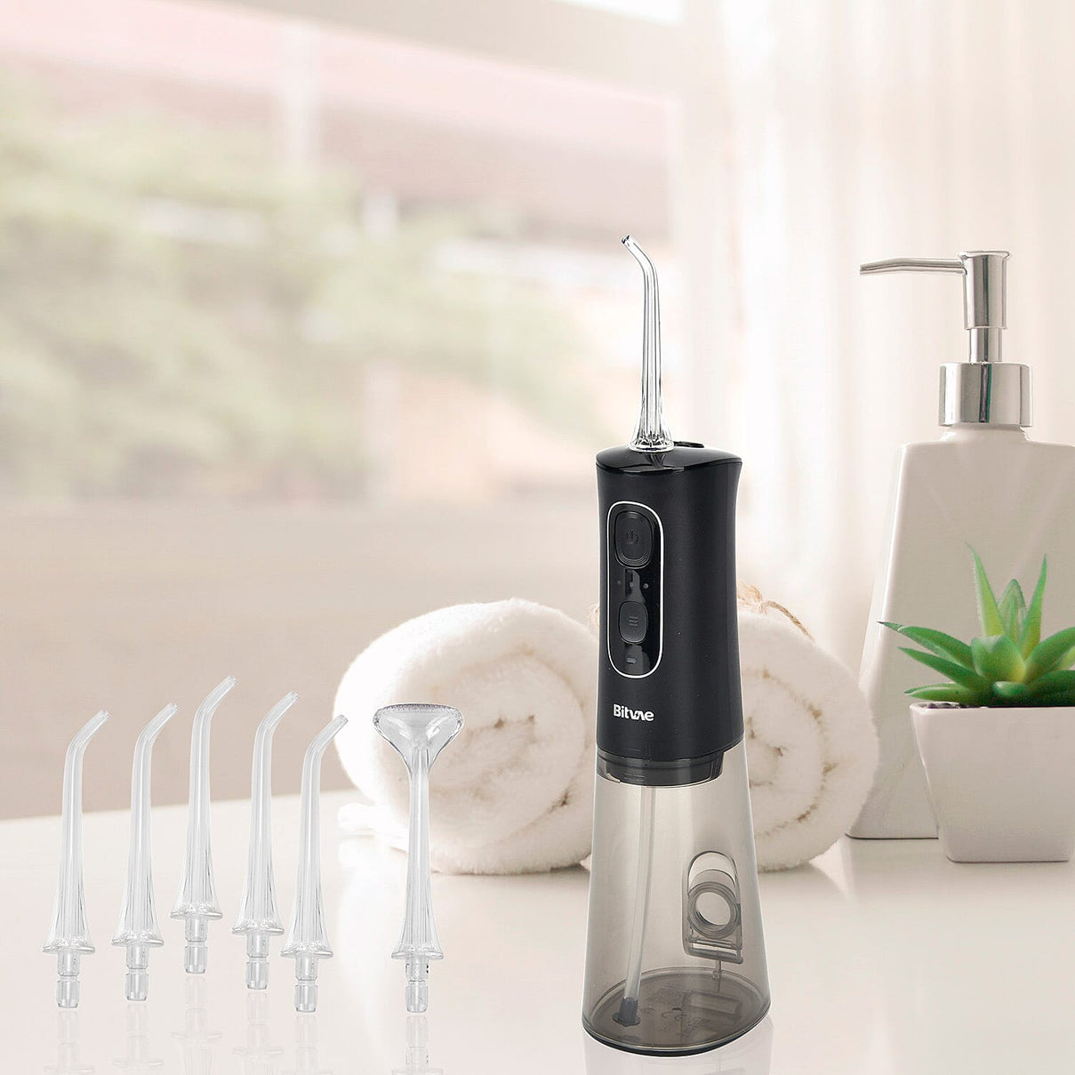 Bitvae Cordless Water Flosser with 5 Nozzles and Tongue Scraper - 3 Pressure Settings 7797949 2
