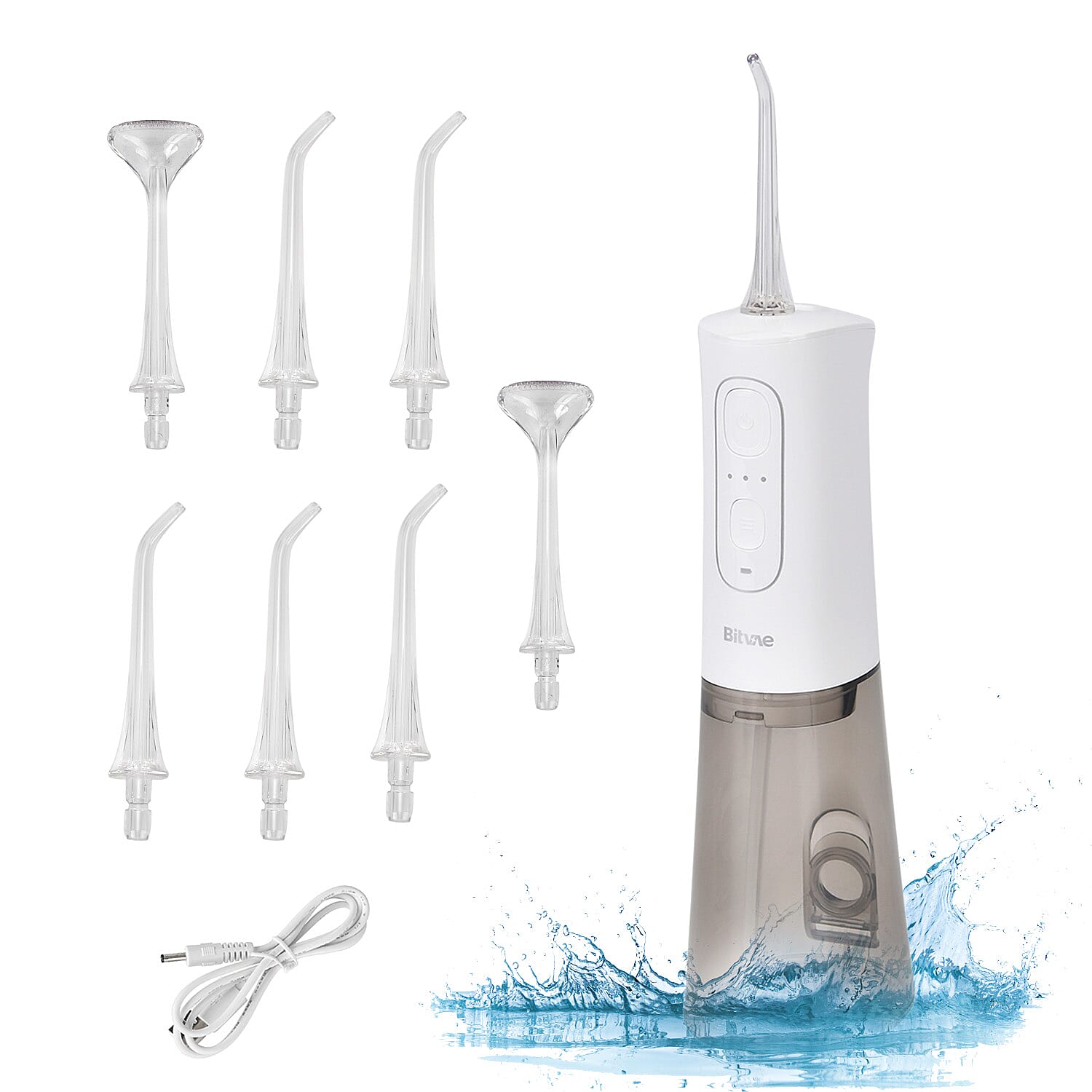 Bitvae Cordless Water Flosser with 5 Nozzles and Tongue Scraper - 3 Pressure Settings 7797951 0