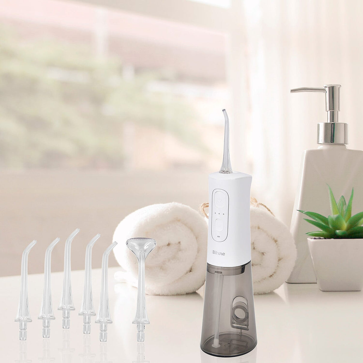 Bitvae Cordless Water Flosser with 5 Nozzles and Tongue Scraper - 3 Pressure Settings 7797951 2