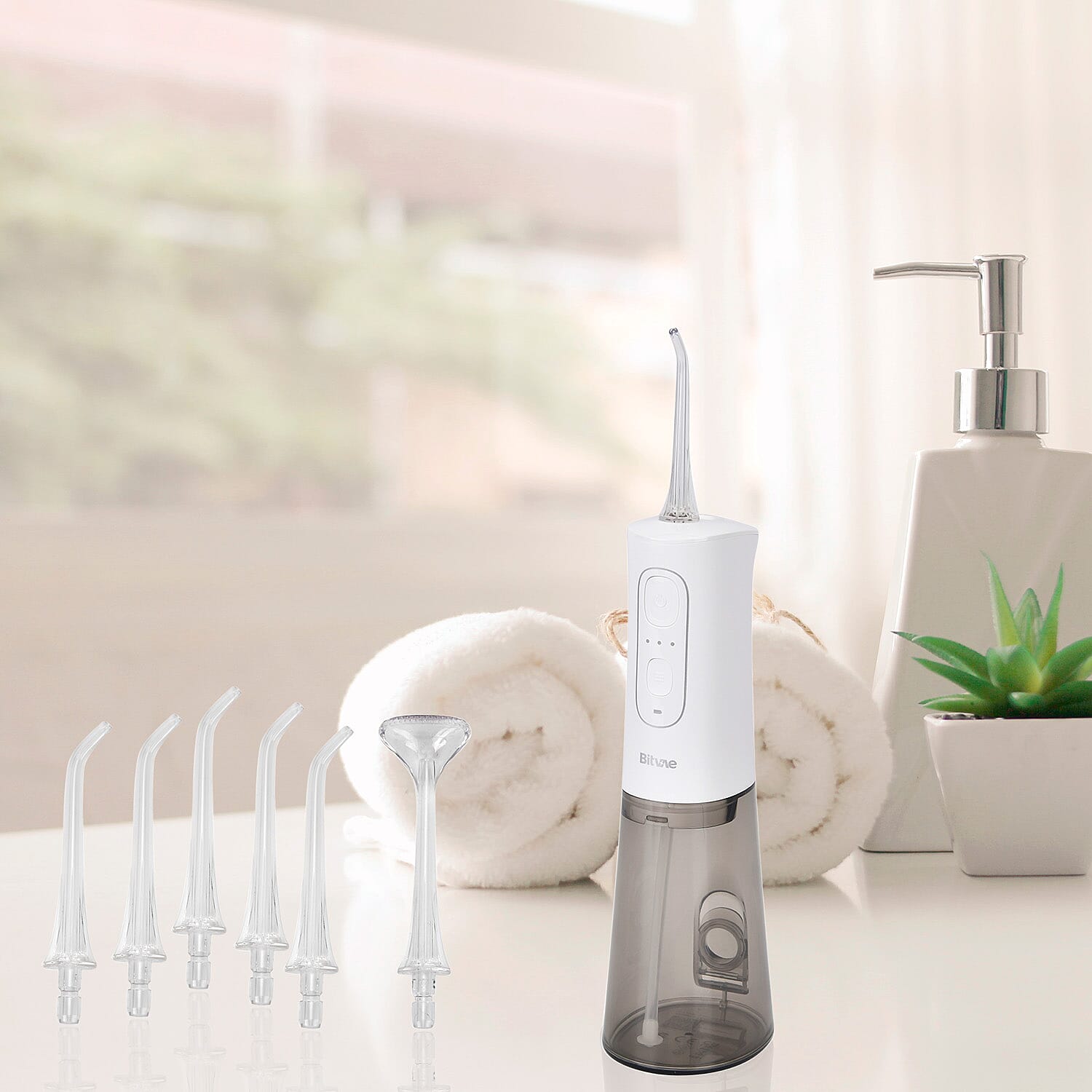 Bitvae Cordless Water Flosser with 5 Nozzles and Tongue Scraper - 3 Pressure Settings 7797951 2