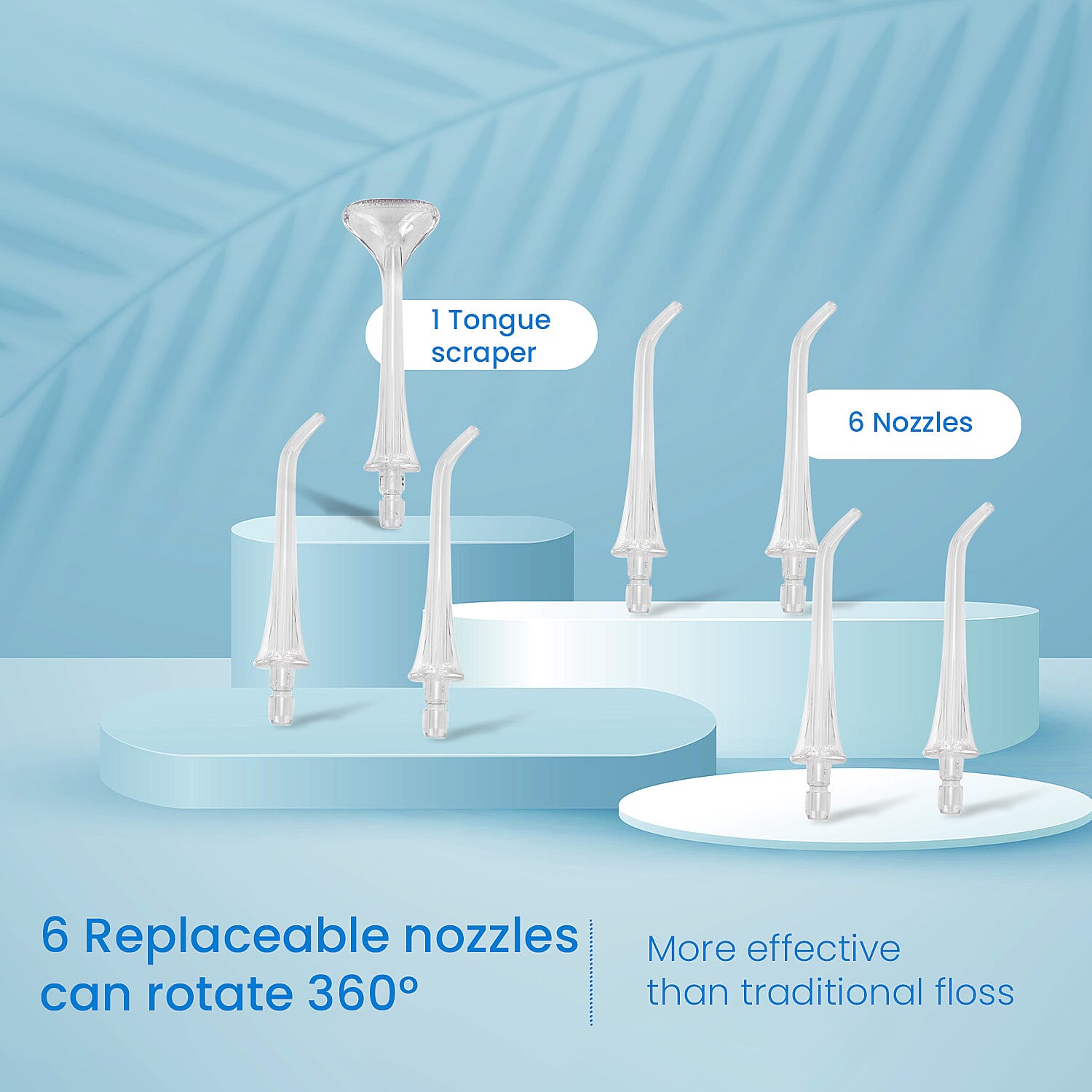 Bitvae Cordless Water Flosser with 5 Nozzles and Tongue Scraper - 3 Pressure Settings 7797951 7