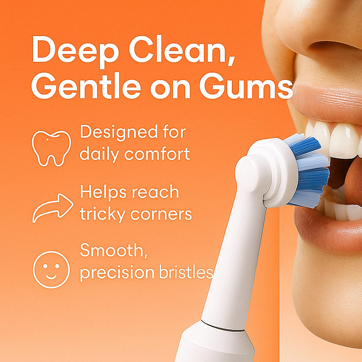 Bitvae: Rotating Electric Toothbrush with 60-Day Battery Life | 5 Modes, USB Charging, 2-Minute Smart Timer and 8 Dupont Brush Heads (IPX7)- WHITE 8243723 6