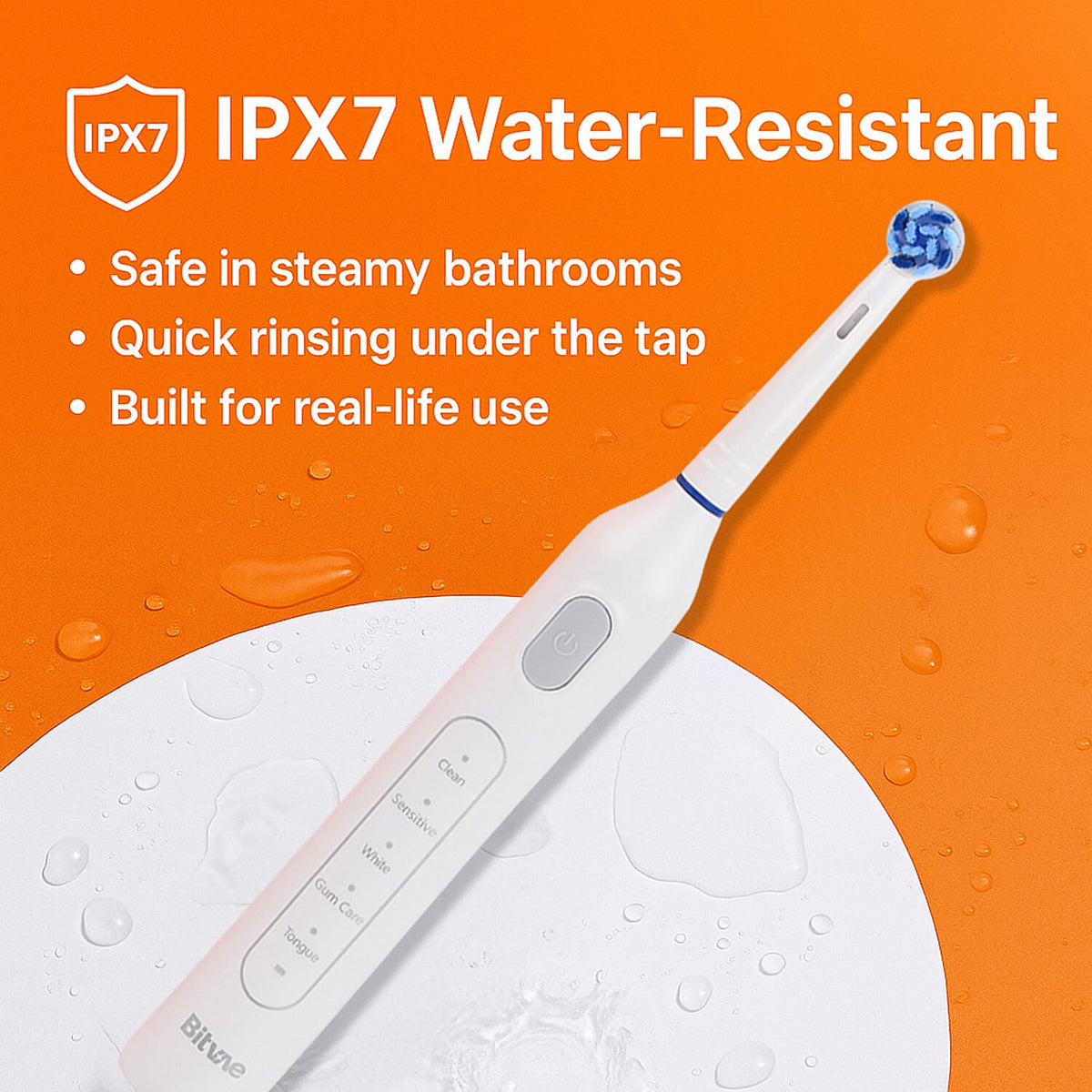 Bitvae: Rotating Electric Toothbrush with 60-Day Battery Life | 5 Modes, USB Charging, 2-Minute Smart Timer and 8 Dupont Brush Heads (IPX7)- WHITE 8243723 7