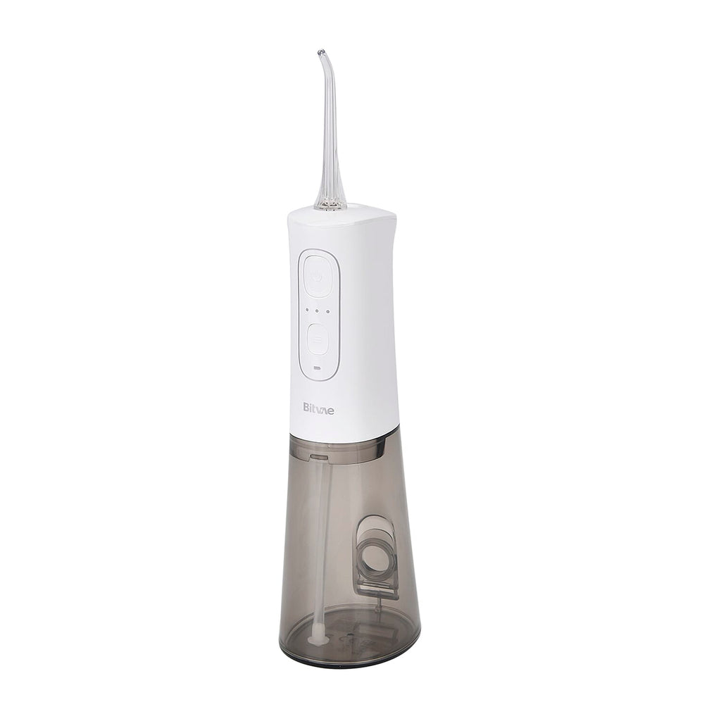 Bitvae Cordless Water Flosser with 5 Nozzles - Tongue Scraper - 3 Pressure Settings - White
