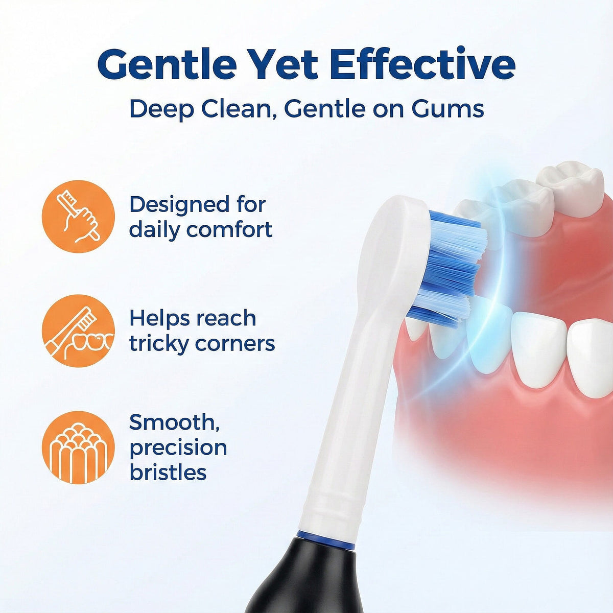 Bitvae: Rotating Electric Toothbrush with 60-Day Battery Life | 5 Modes, USB Charging, 2-Minute Smart Timer and 8 Dupont Brush Heads (IPX7) - Black 8243724 5