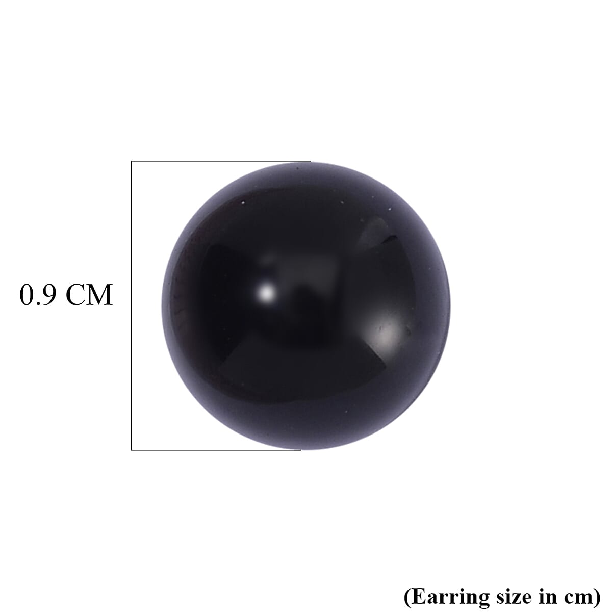 Black Agate Earring with Push Back in Rhodium Overlay Sterling Silver 9.50 Ct. 7803384 5